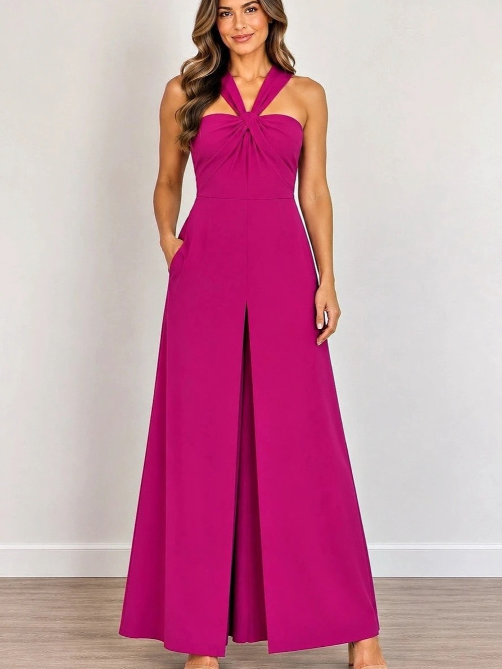 Alex Marie Wide Leg Maxi Dress in Pink Size 10 NWT